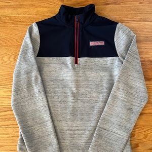 Boys Vineyard Vines Shep Shirt, Size M, Color Navy/Heather Gray